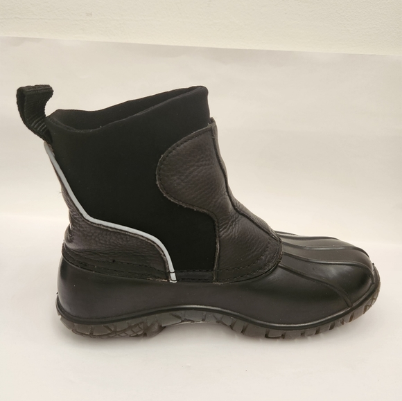 Baffin Rant black leather synthetic rubber snow rain waterproof duck boots sz 6 - Picture 6 of 14